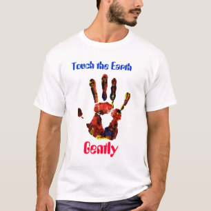 T-shirt handprint2, touchent la terre, doucement