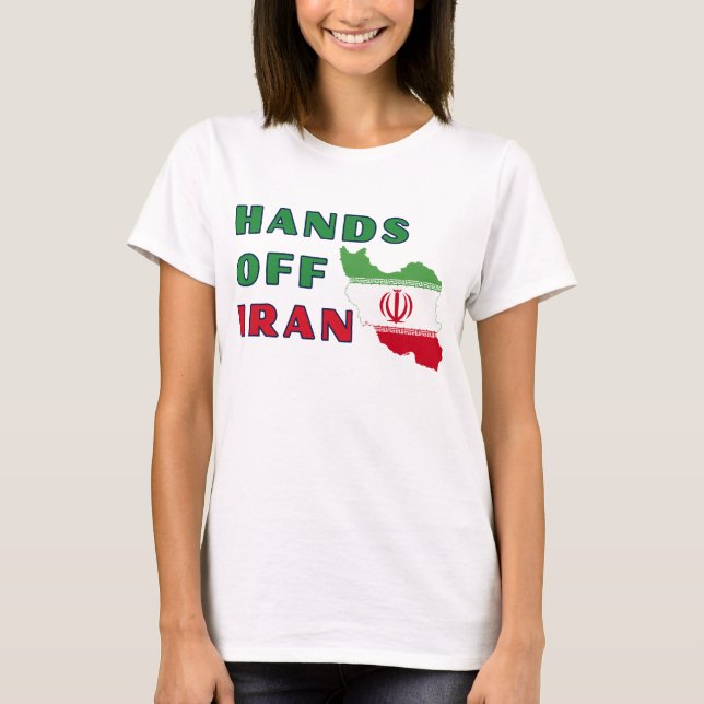 T-shirt Hands Off Iran (Devant)
