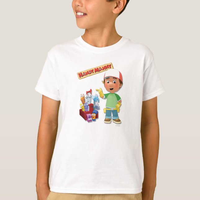 T-shirt Handy Manny et ses outils de conversation (Devant)