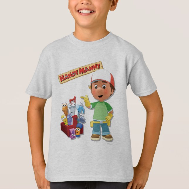 T-shirt Handy Manny et ses outils de discussion (Devant)