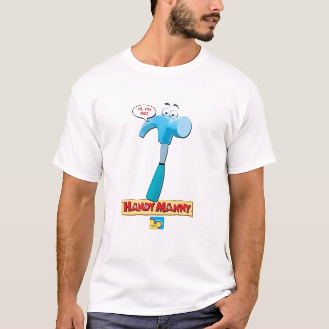 T-shirt Handy Manny's Pat the Hammer, "Salut, je suis Pat  (Devant)