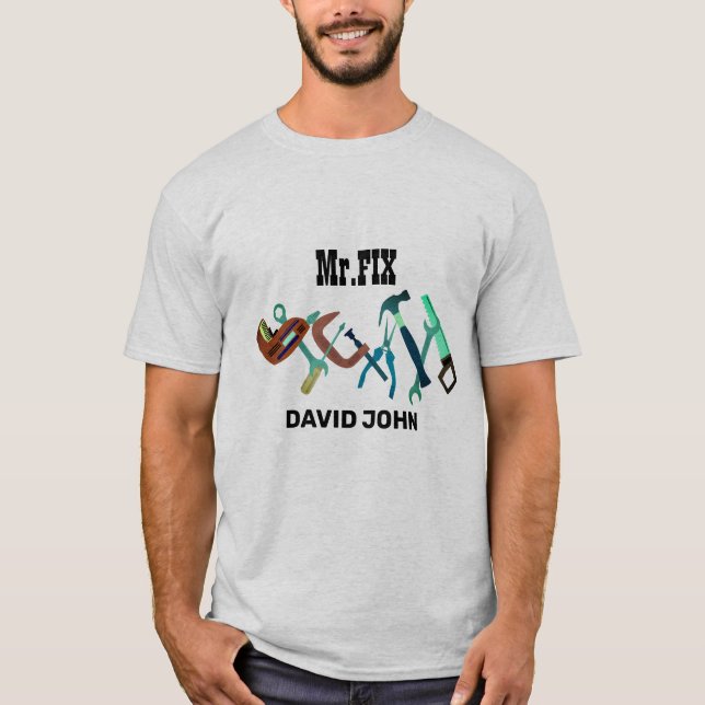 T-shirt Handyman Carpenter Réparateur Outils Construction (Devant)
