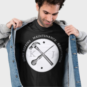T-shirt Handyman Professional Custom Monogram Logo Service
