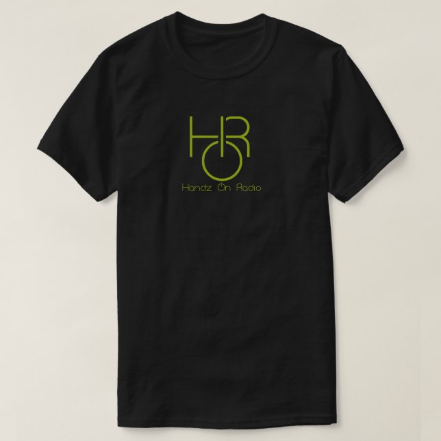 T-shirt Handz On Radio Medium Logo Black Tee avec texte (Design devant)