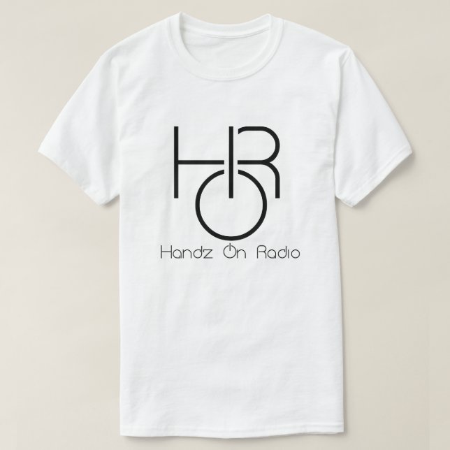T-shirt Handz On Radio Men's Black Logo Tee avec texte (Design devant)
