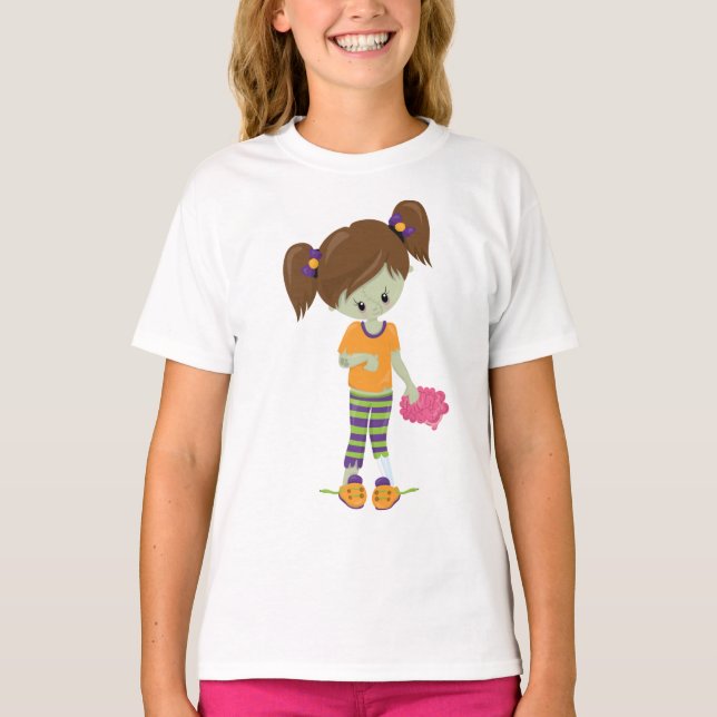 T-shirt Hanes TAGLESS® pour filles (Devant)