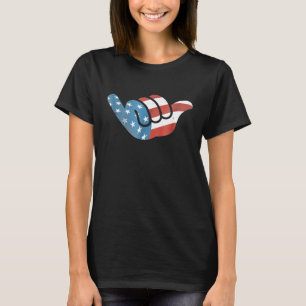 T-shirt Hang Chirurgie Patriotique Drapeau Américain Loose