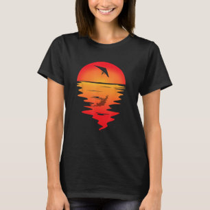 T-shirt Hang Glider Voler Tournant Vintage Sunset Hang Gli