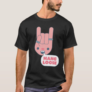 T-shirt Hang Loose Shaka main Kawaii Surfer Hawaii Aloha S