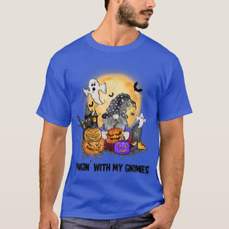 T-shirt Hangin Avec Mes Gnomes Drôle Halloween Éffrayant N