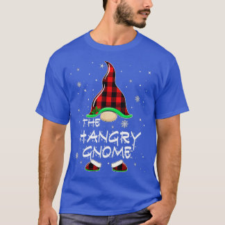 T-shirt Hangry Gnome Buffalo Plaid Matching Family Christm