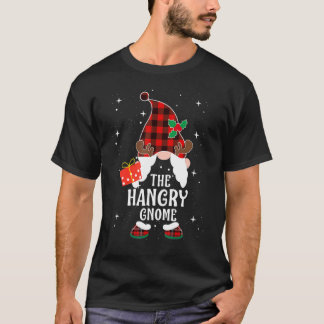 T-shirt Hangry Gnome Buffalo Plaid Matching Family Christm