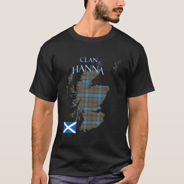 T-shirt Hanna Scottish Clan Tartan Scotland (Devant)