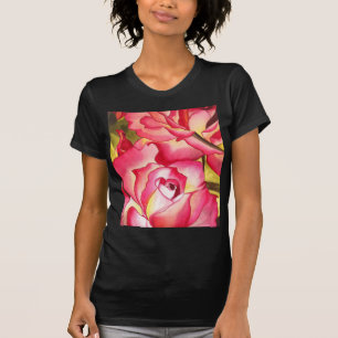 T-shirt Hannah Gordon rose Rose Watercolor art