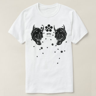 T-shirt Hannya noir et fleurs de cerisier