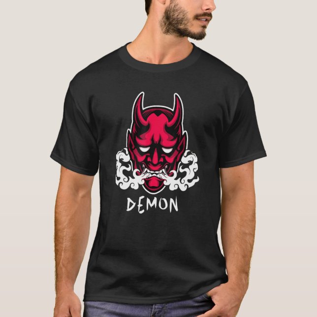 T-shirt Hannya Oni Demon Japon Esthétique Edgy Streetwear (Devant)