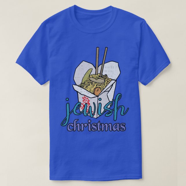 T-shirt Hanoukka alimentaire chinoise de Noël juif (Design devant)