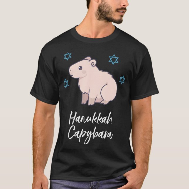 T-shirt Hanoukka Capybara Famille juive Funny Chanukah (Devant)