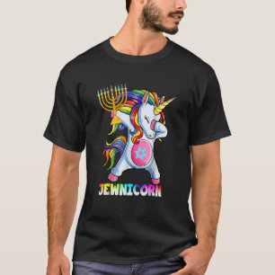 T-shirt Hanoukka Dabbing Unicorn Jewnicorn Chanukah Juif