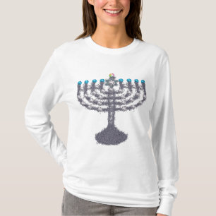 T-shirt Hanoukka glam menorah hanukkiah