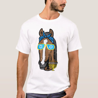 T-shirt Hanoukka Horse Chanukah Juive équestre femmes Gi