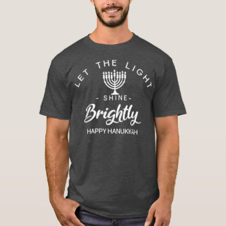 T-shirt Hanoukka Laisser La Lumière Brillante Menorah
