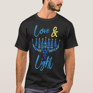 T-shirt Hanoukka Love Et Citation Légère Juif Chanukah Ble