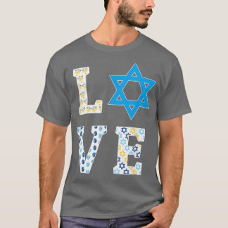 T-shirt Hanoukka Love Jewish Star de David Don