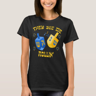 T-shirt Hanoukka On Me Voit Rollin' Dreidel Jewish Chanuk