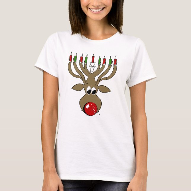 T-shirt Hanoukka Reindeer -.png (Devant)