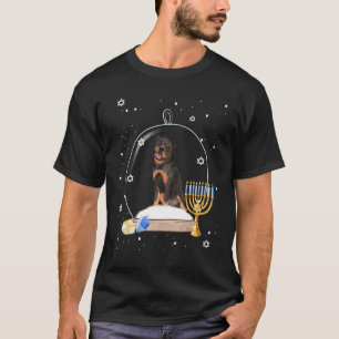 T-shirt Hanoukka Rottweiler Chien Snow Globe Pyjama