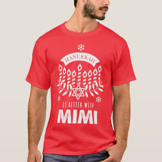 T-shirt Hanoukka va mieux avec la famille Mimi Matching