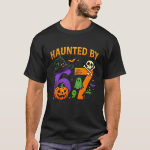 T-shirt Hanté par 67 drôle Six Seven Meme Spooky Hallowee