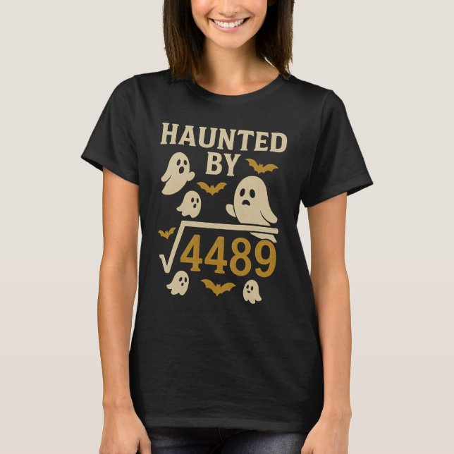 T-shirt Hantée par ← 4489 Funny Halloween Math (Devant)