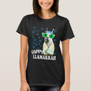 T-shirt Hanukkah Lama avec Lunettes Kippah et Tallit