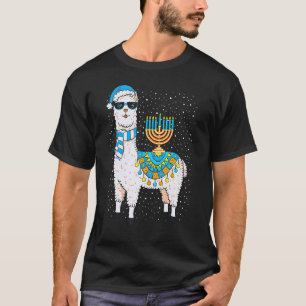 T-shirt Hanukkah Lama Mignon Alpaca Chanukah Noël Pour