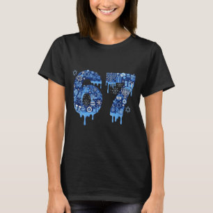 T-shirt Hanukkah Six Seven 67 Mème Drôle Dreidel Menorah S