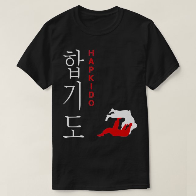 T-shirt Hapkido Coréen Martial Art Fighter Premium  (Design devant)