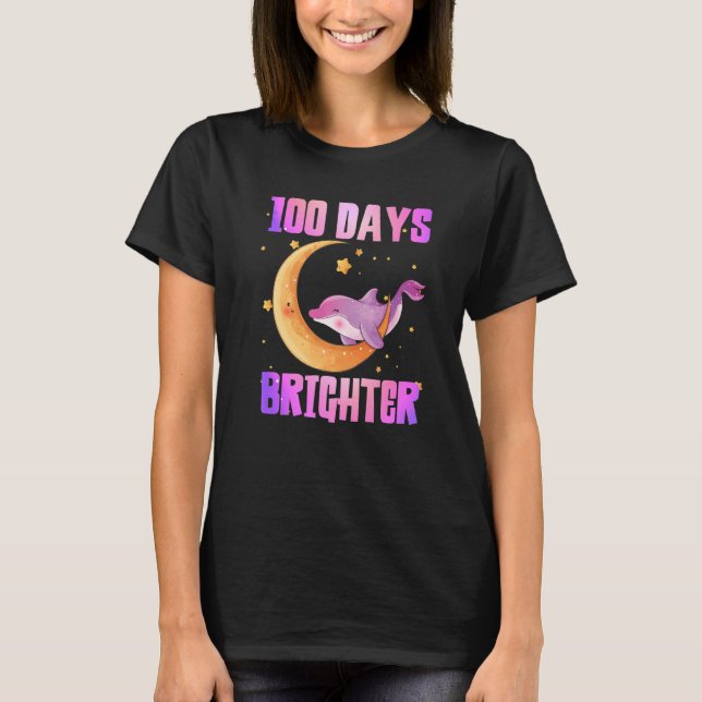 T-shirt Happy 100 Days of school 100 days brighter Cute do (Devant)