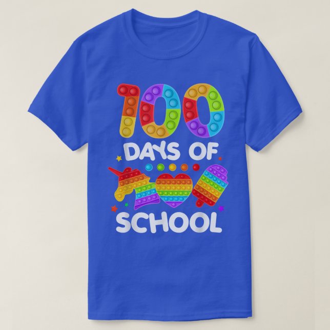 T-shirt Happy 100 Days Of School And Still Poppin 100th Da (Design devant)