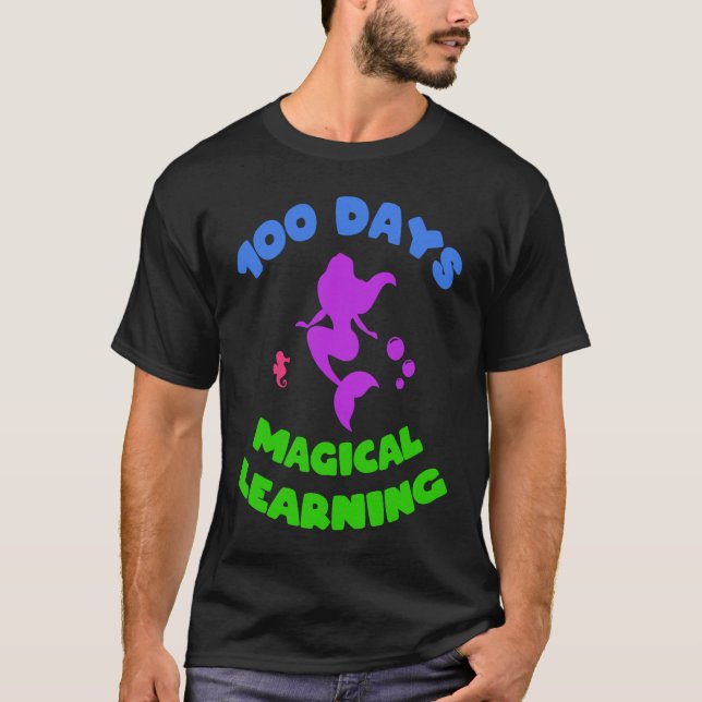 T-shirt Happy 100 Days Of School Magical Learning Adorable (Devant)