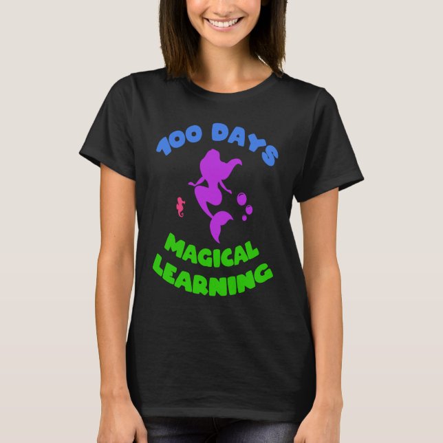 T-shirt Happy 100 Days Of School Magical Learning Adorable (Devant)