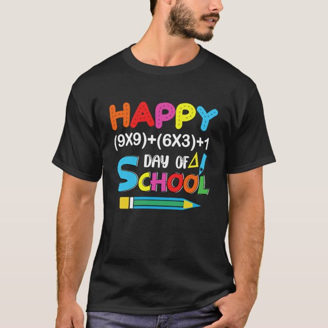T-shirt Happy 100 Days Of School Math 2023 (Devant)