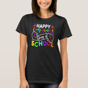 T-shirt Happy 100 Days Of School Math Formula 100th Day Te