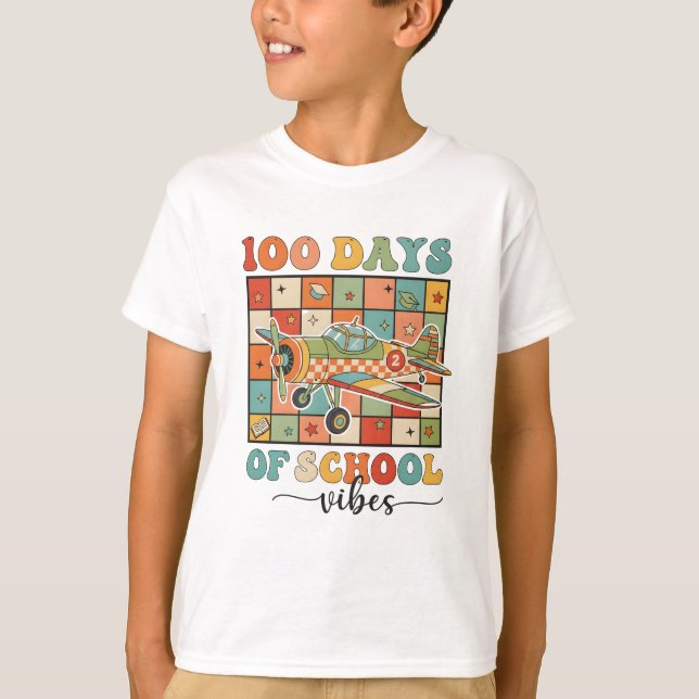 T-shirt Happy 100 Days of School vibes (Devant)