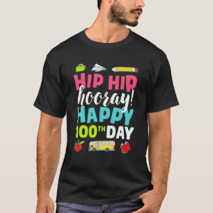 T-shirt Happy 100E Jour Hip Hip Houray De L'École