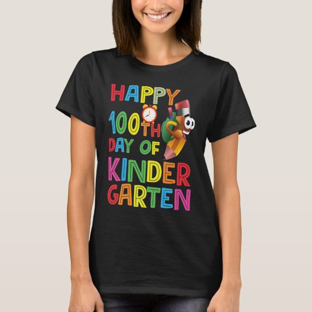 T-shirt Happy 100th Day Of Kindergarten  Pencil 2023
