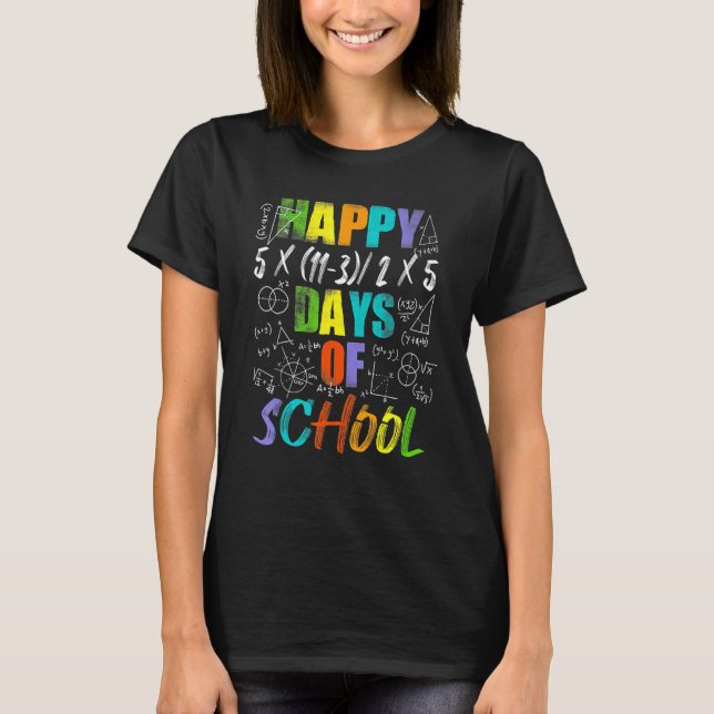 T-shirt Happy 100th Day Of School Equations Math Teacher 1 (Devant)