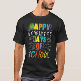 T-shirt Happy 100th Day Of School Equations Math Teacher 1