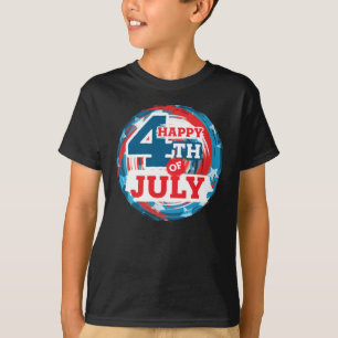 T-shirt Happy 4 juillet - drapeau américain Couleur
